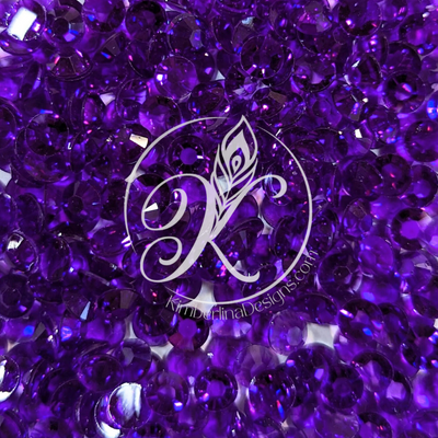 Dark Amethyst Clear Resin Rhinestone