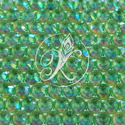 Peridot AB Clear Resin Rhinestone